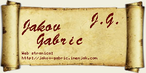 Jakov Gabrić vizit kartica